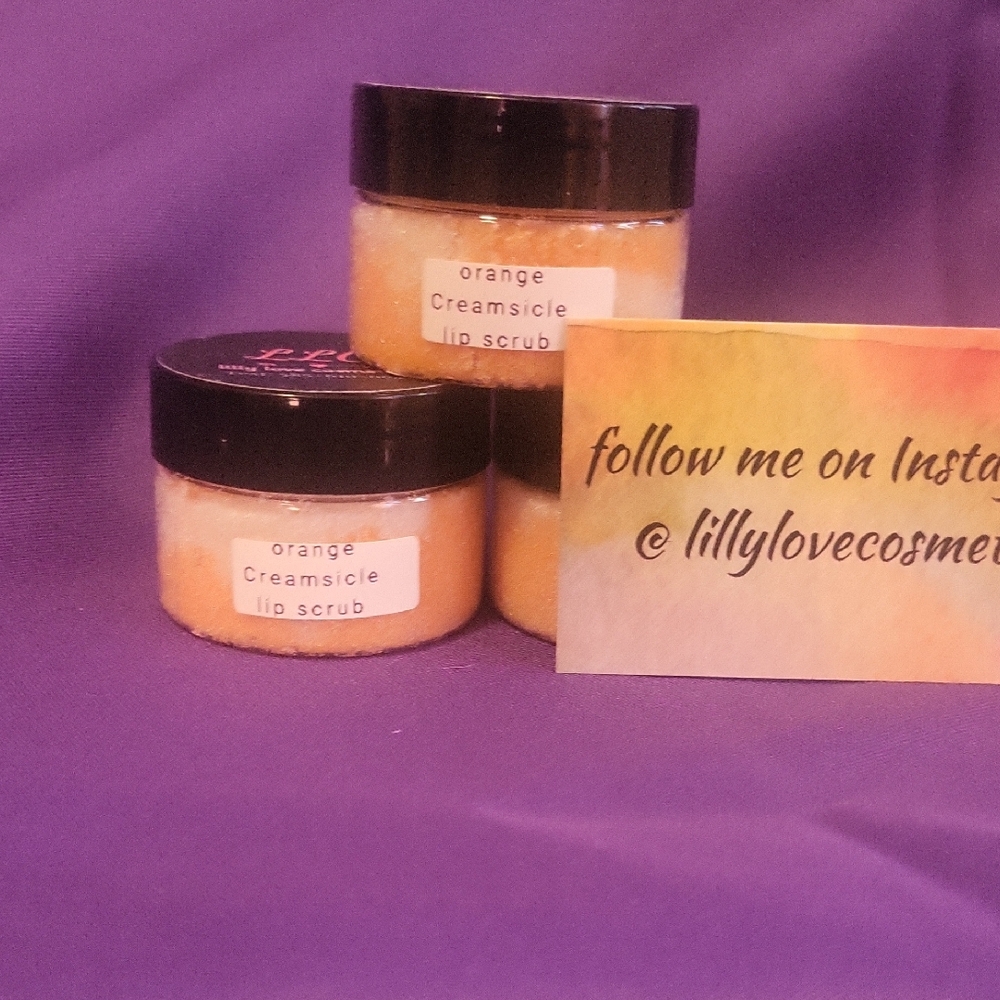 Edible Orange Creamsicle Lip Scrub Handmade